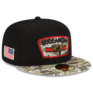 Tampa Bay Buccaneers Hat Cap 2021 Salute to Service 7 1/2 59Fifty Camo New Era